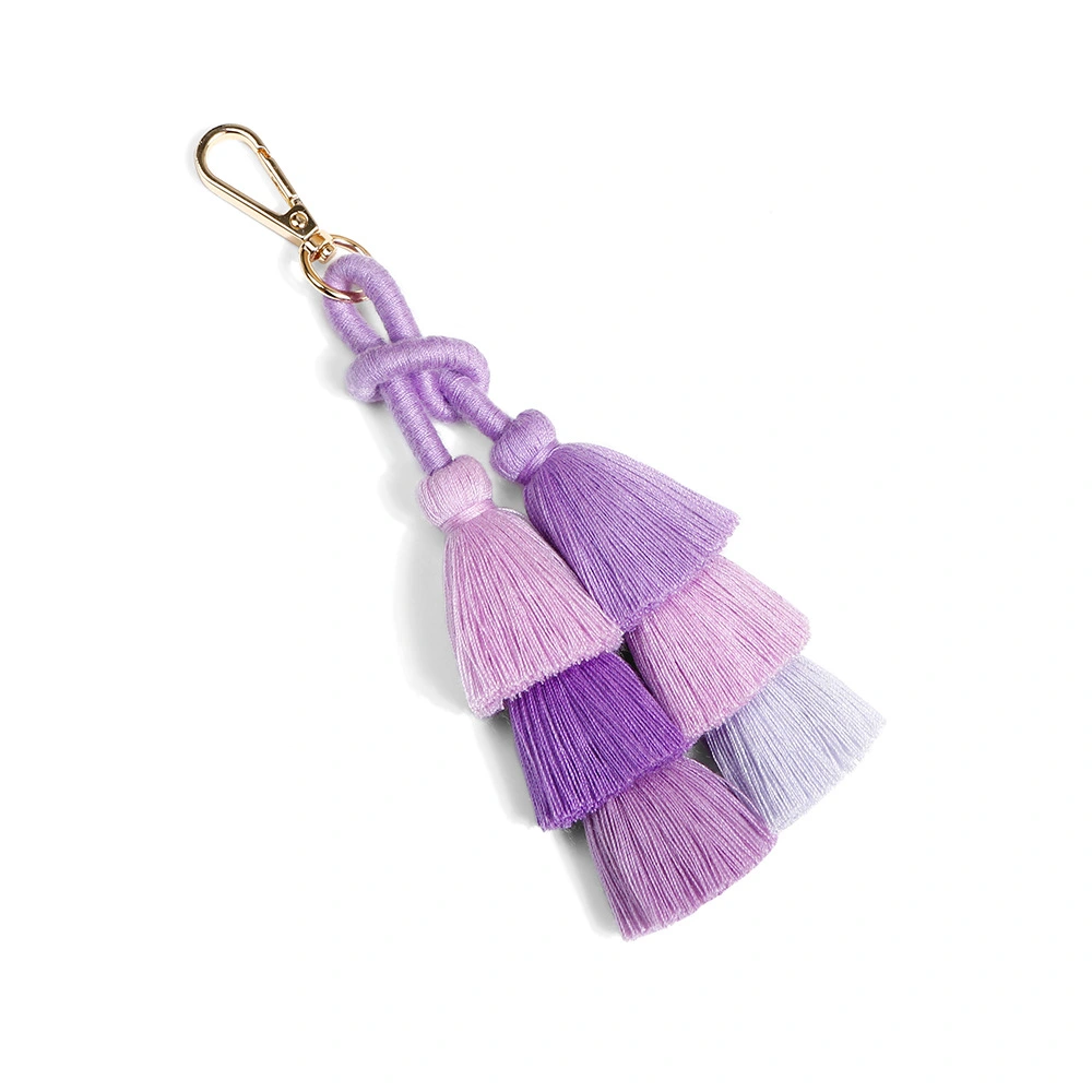 Personality Creative Jewelry Pendant Bohemia Europe And America Tassel Jewelry Pendant Hand-woven Rope Knot Bag Keychain