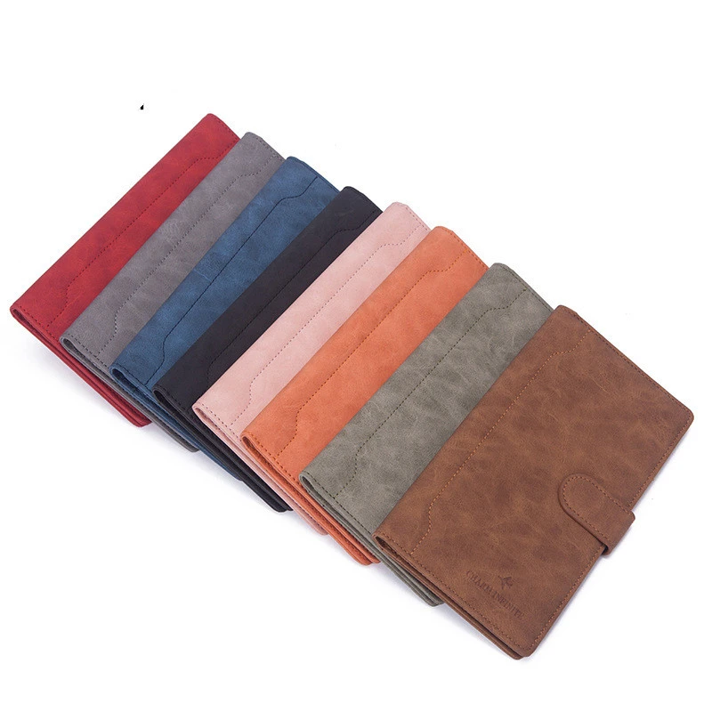 Simple Buckle, Long Passport Bag, Ultra-thin Ticket Holder For Overseas Travel