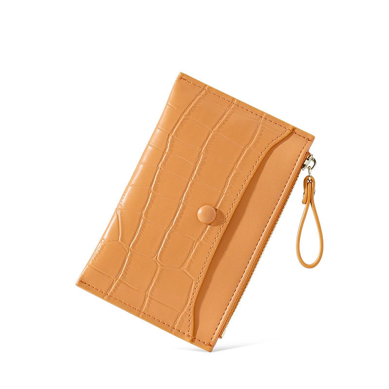 Ultra-thin Multi-card Slot Pu Card Holder, Simple Short Ladies Coin Purse