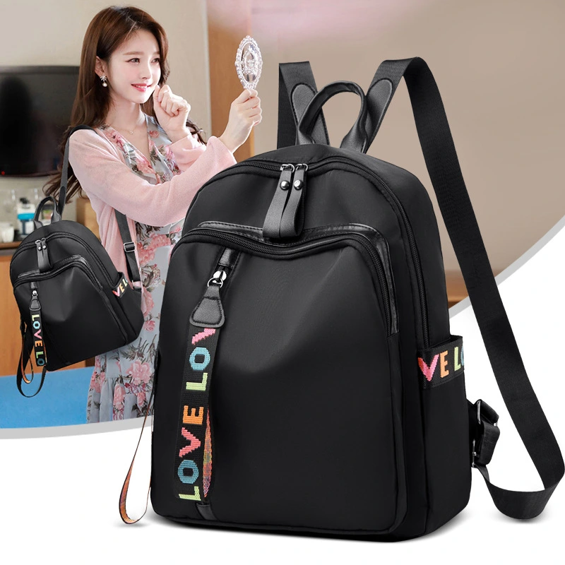 Backpack Female Korean Style Trendy Casual Fashion Student School Bag Nylon Oxford Cloth Ladies Backpack