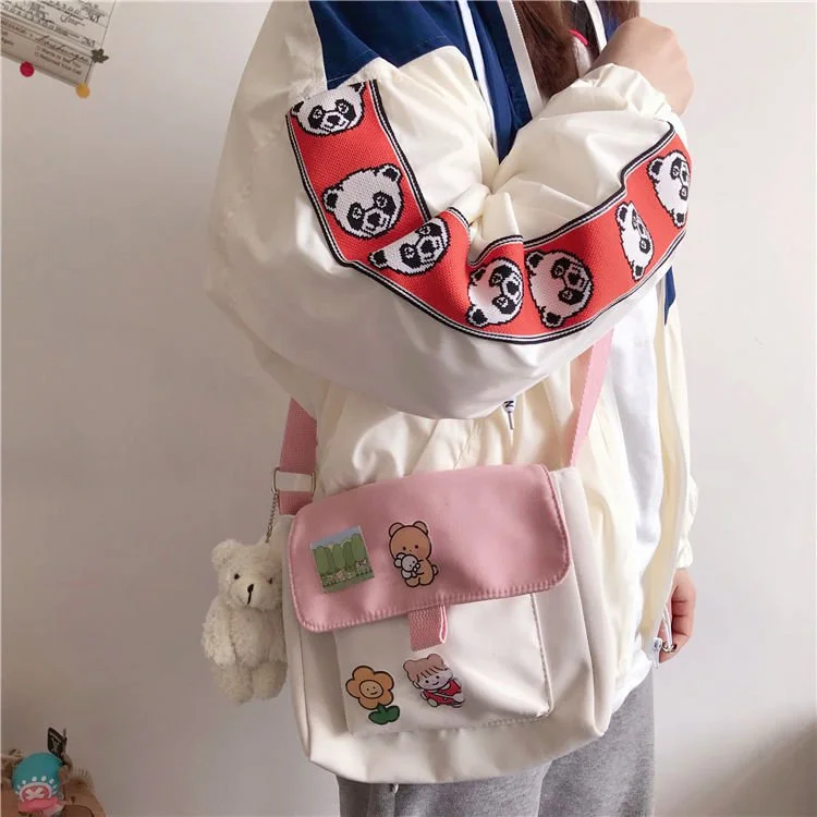 Korea Ins Cute Vintage Sense Soft Girl Forest Canvas Bag Female