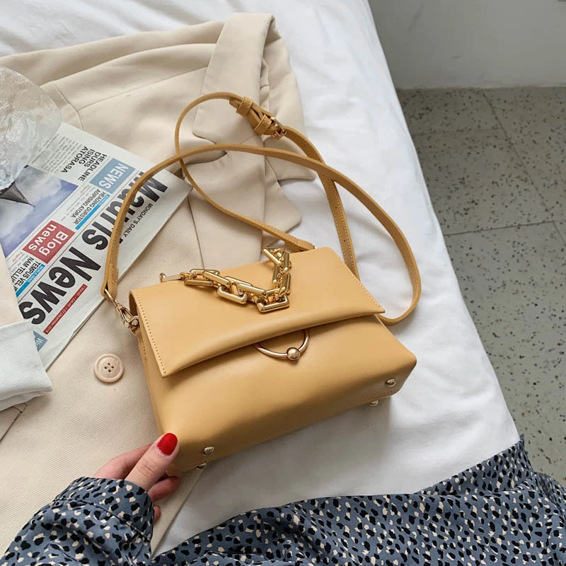 Textured Bag, Female Bag, Chain Portable Small Square Bag