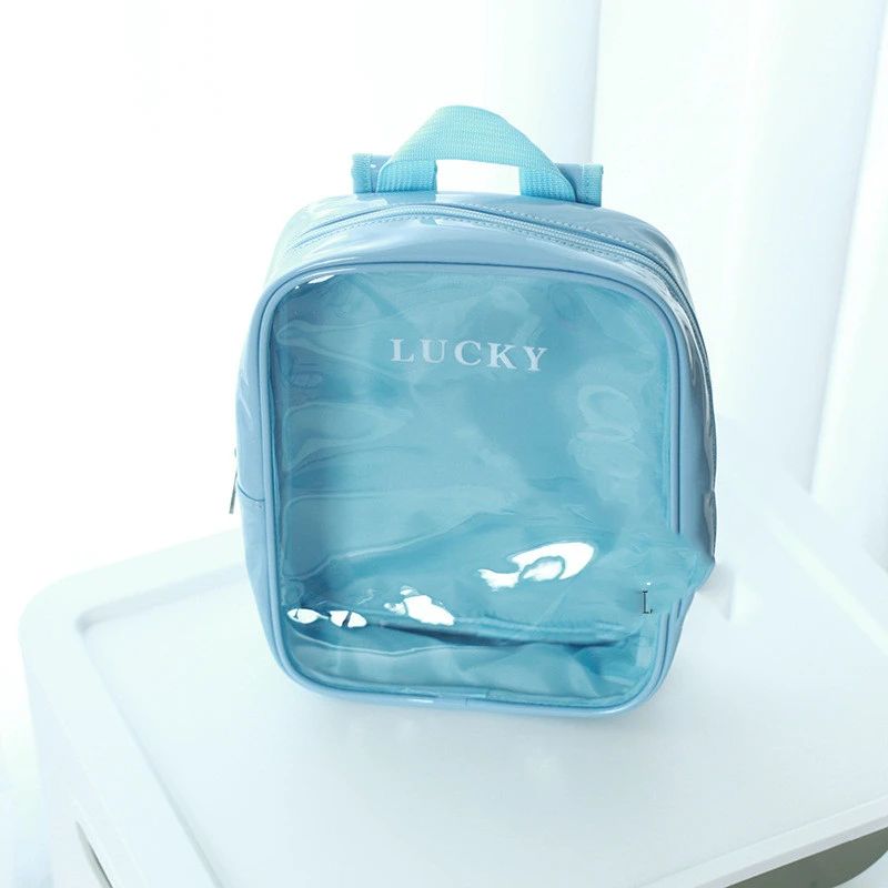 Korean Style Transparent Bag Hanging Bag Carrying Trolley