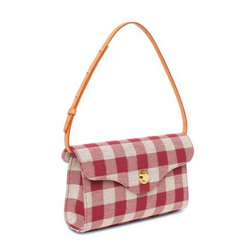 Black And White Plaid Single Shoulder Bag