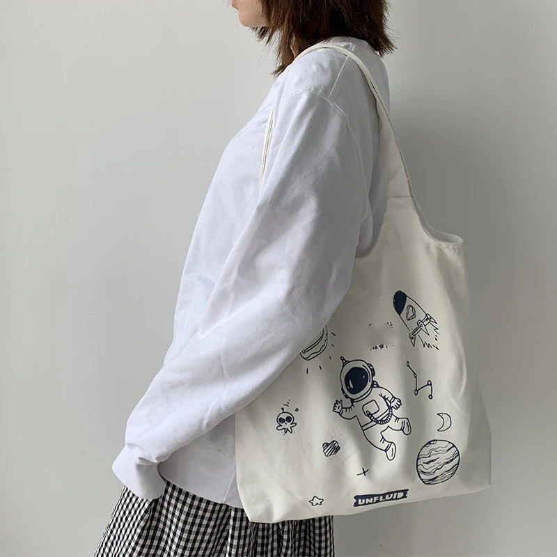 Vest Style Canvas Bag Women''s Single Shoulder Korean Version