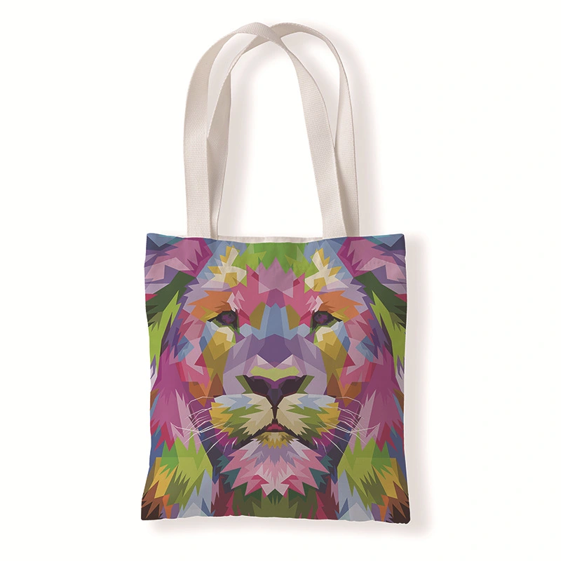 Colorful Animal Print Canvas Bag