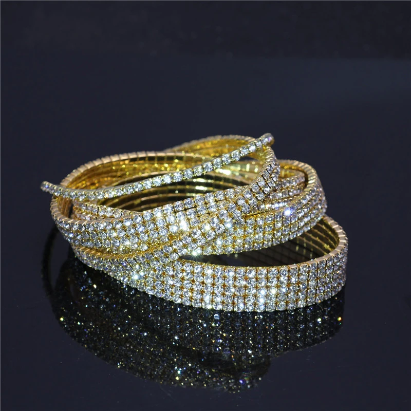 Korean Single Row  Diamond Elastic Diamond Anklet