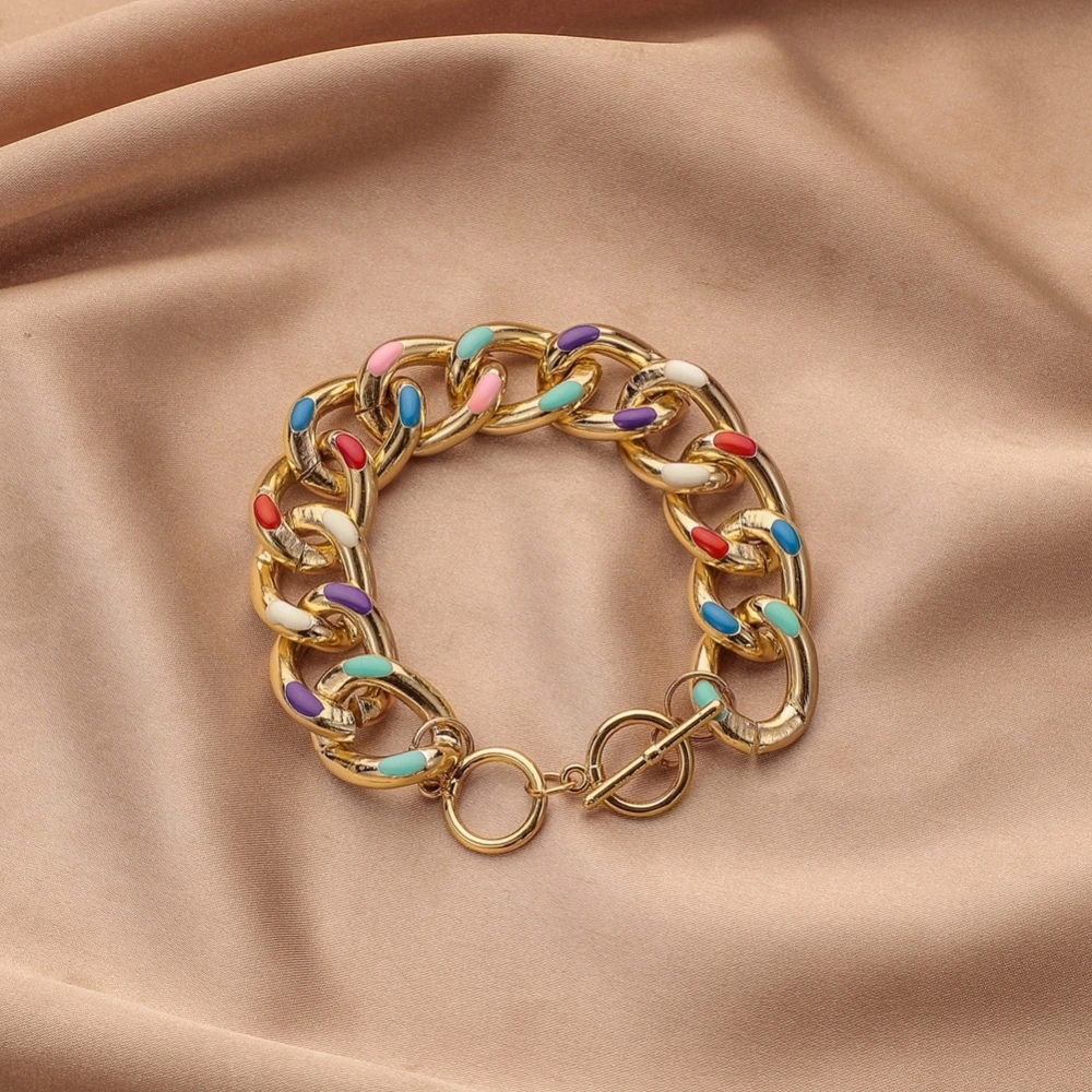 Rainbow Bracelet Aluminum Chain Ladies Bracelet