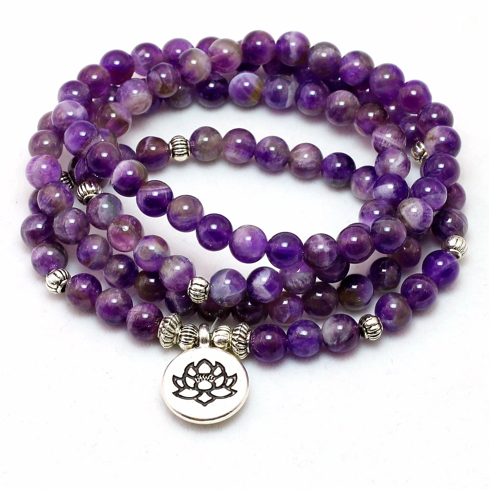 Golden Lotus Yoga Bracelet Agate Bead Bracelet