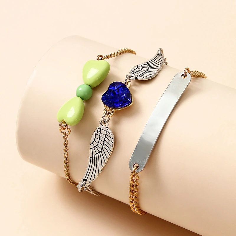 Angel Wings Love Bow Bracelet Alloy Jewelry