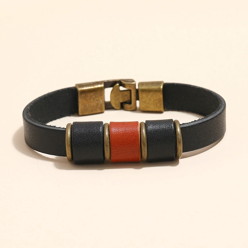 Creative Men's Leather Bracelet Street Hip Hop Fashion Jewelry