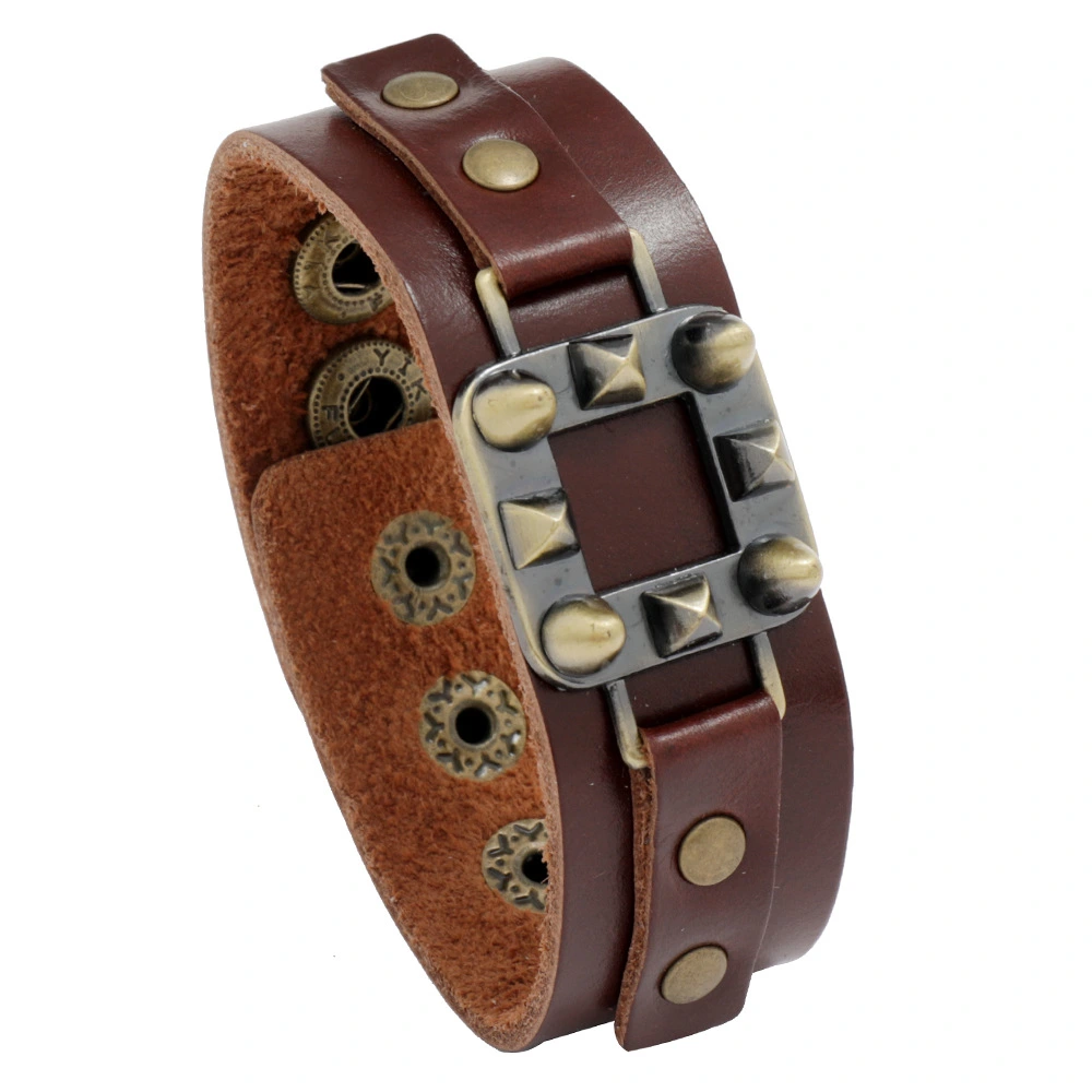 Men's Cowhide Bracelet Punk Rock Jewelry