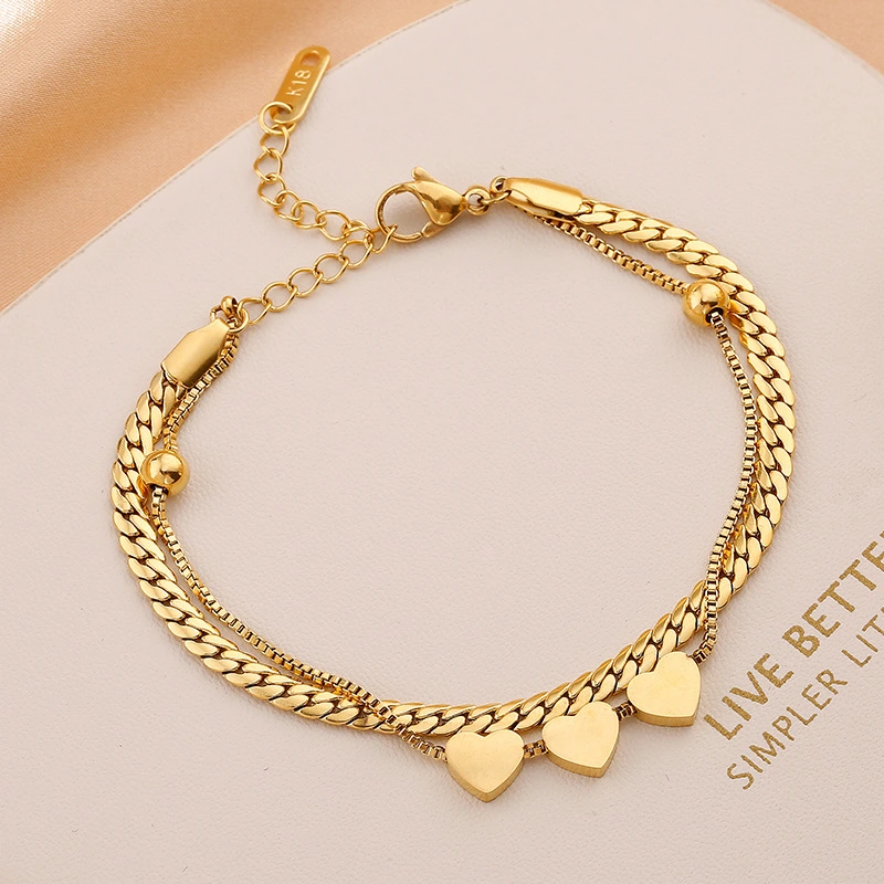 Simple Design Multi-layer Winding Titanium Steel Bracelet