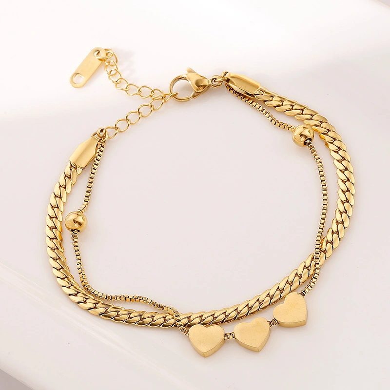 Simple Design Multi-layer Winding Titanium Steel Bracelet