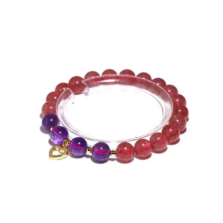 Amethyst Bracelet Women's Wild Strawberry Crystal Bracelet