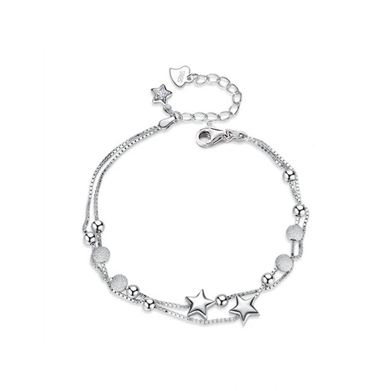 Korean Version Of All-match Female Jewelry Double-layer Star Bracelet