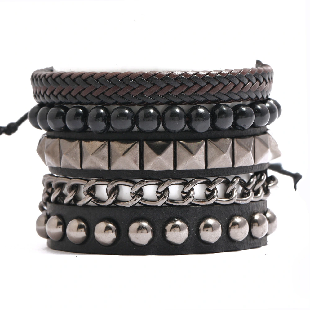 Vintage Braided Cowhide Suit Bracelet Trend