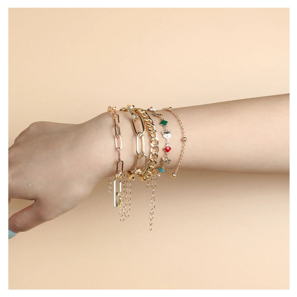 Fashion Ladies Alloy Multilayer Bracelet