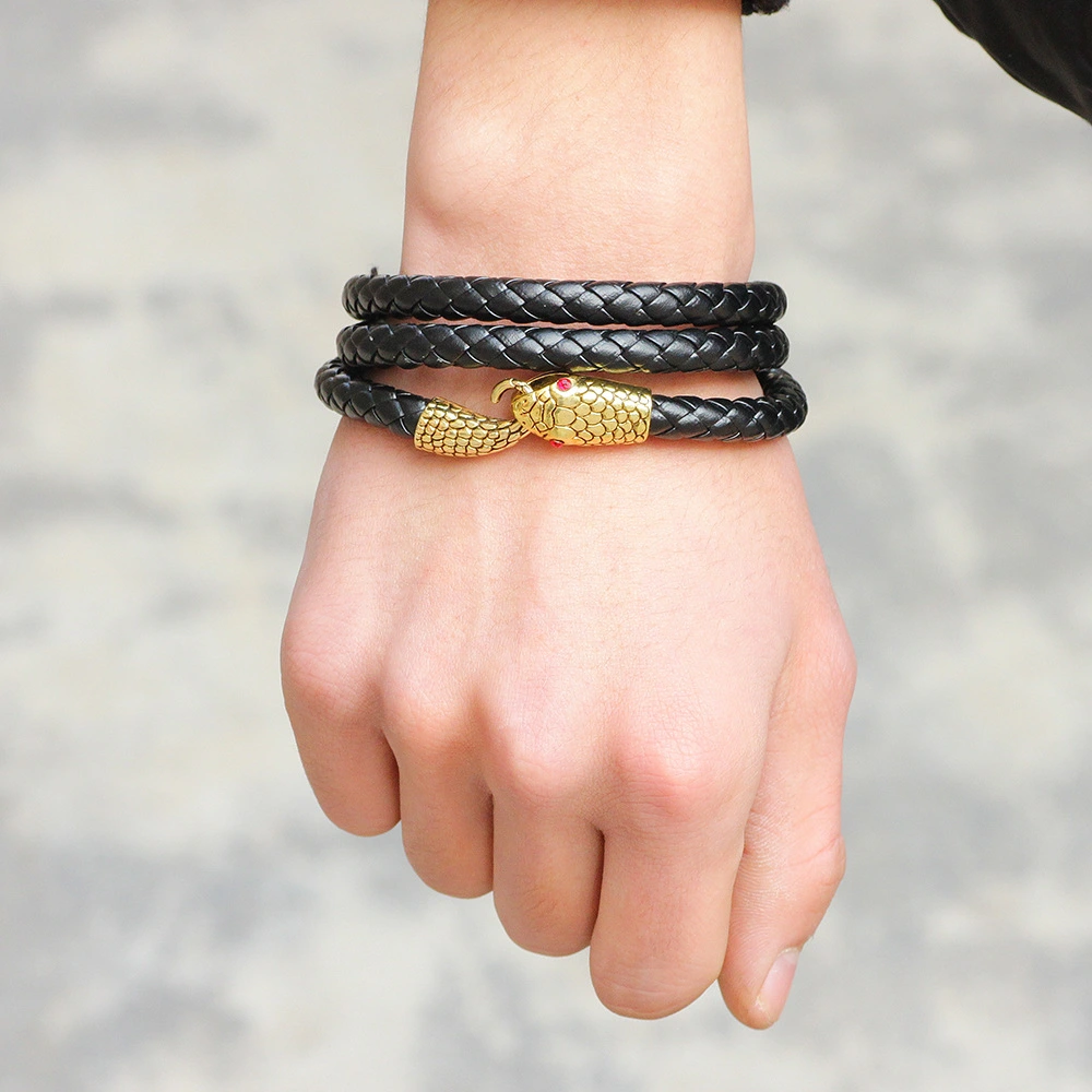 Fashion Multi-layer Winding Snake Head Bracelet