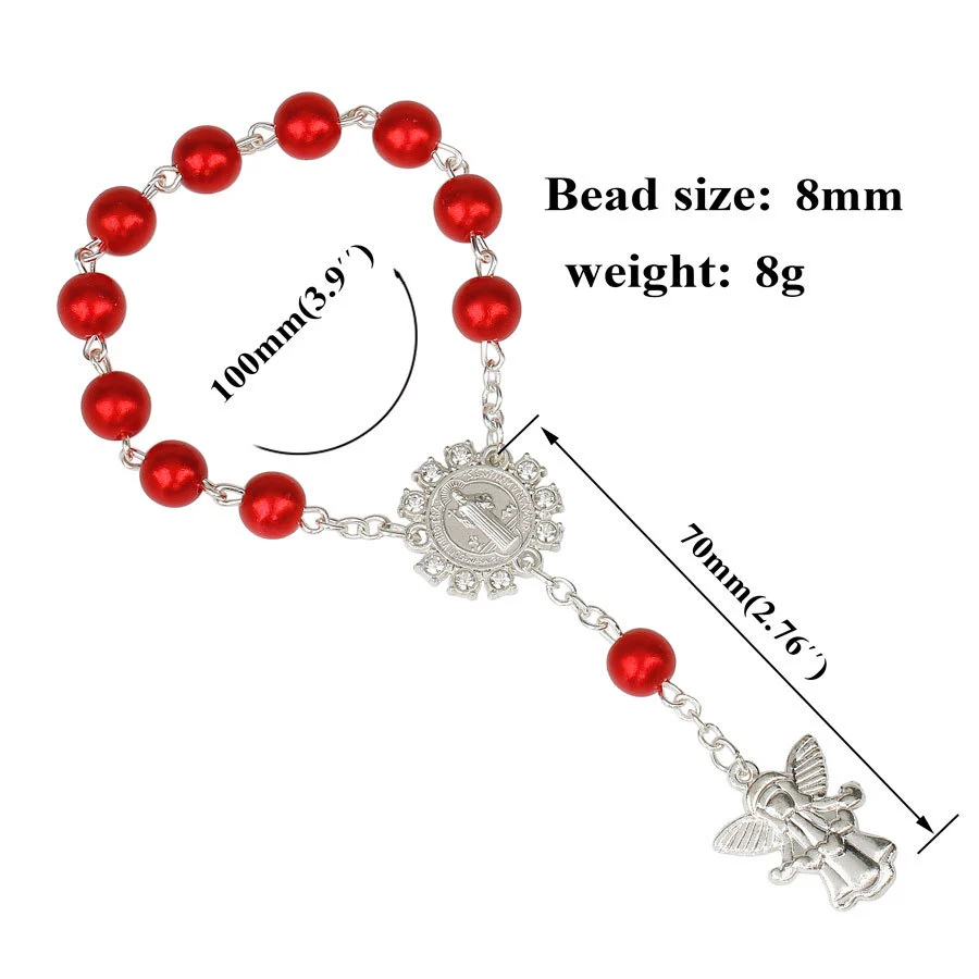 Children's Angel Pendant Rosary Bracelet
