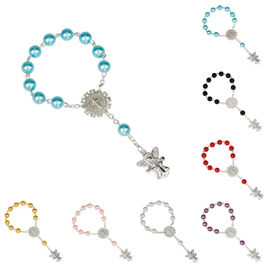 Children's Angel Pendant Rosary Bracelet