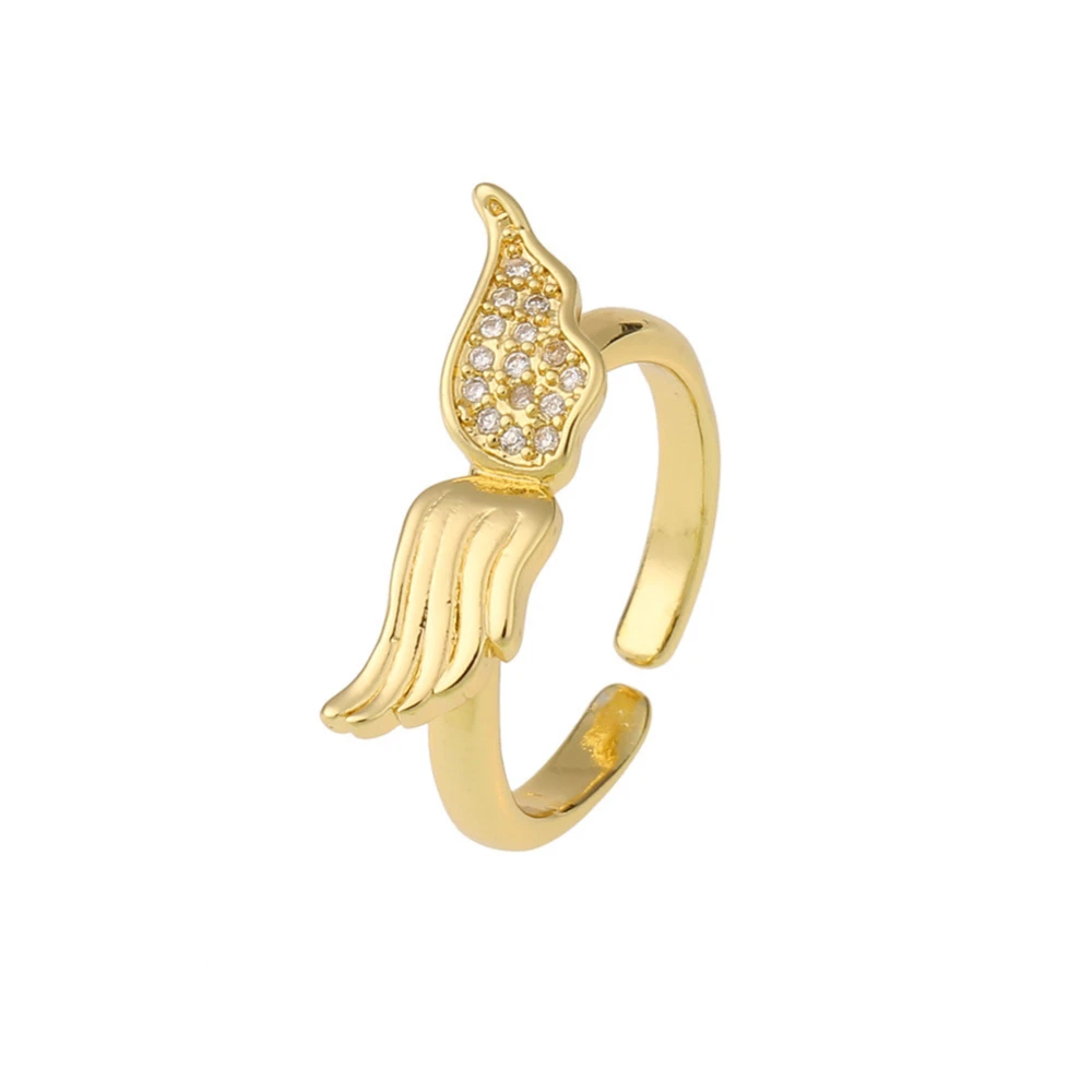 Angel Wing Ring With Real Gold Plated Ring Sweet Tail Ring