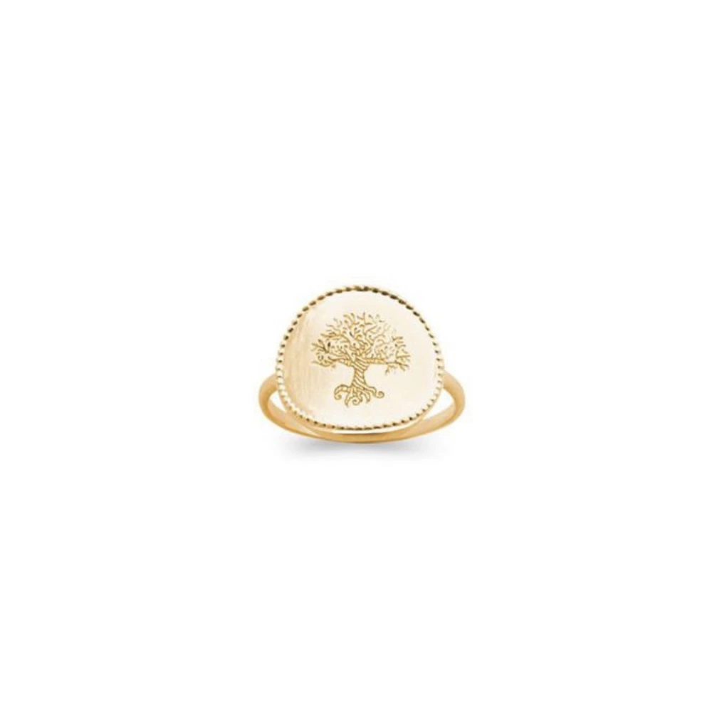 New Life Tree Shape Ring Venture Gold-plated Cartoon Ladies Ring