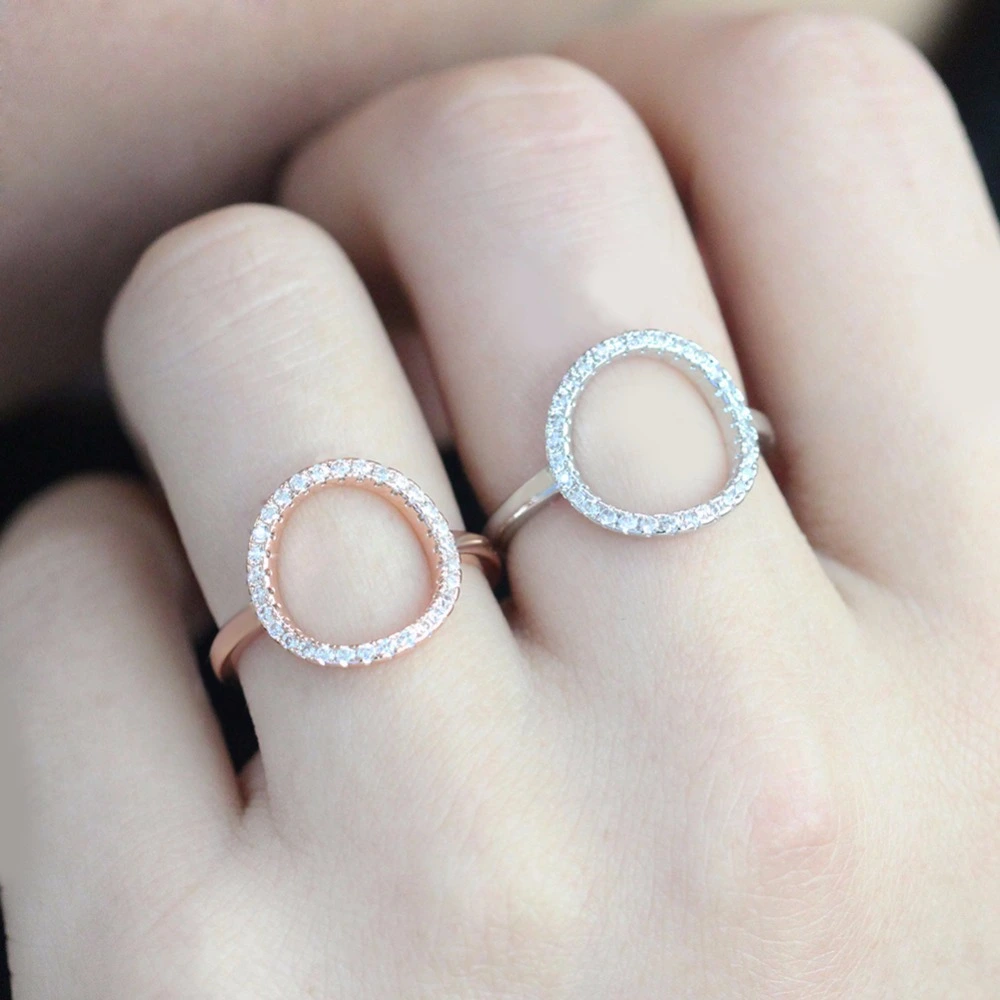 Fashion Simple Hollow O-shaped Ladies Ring