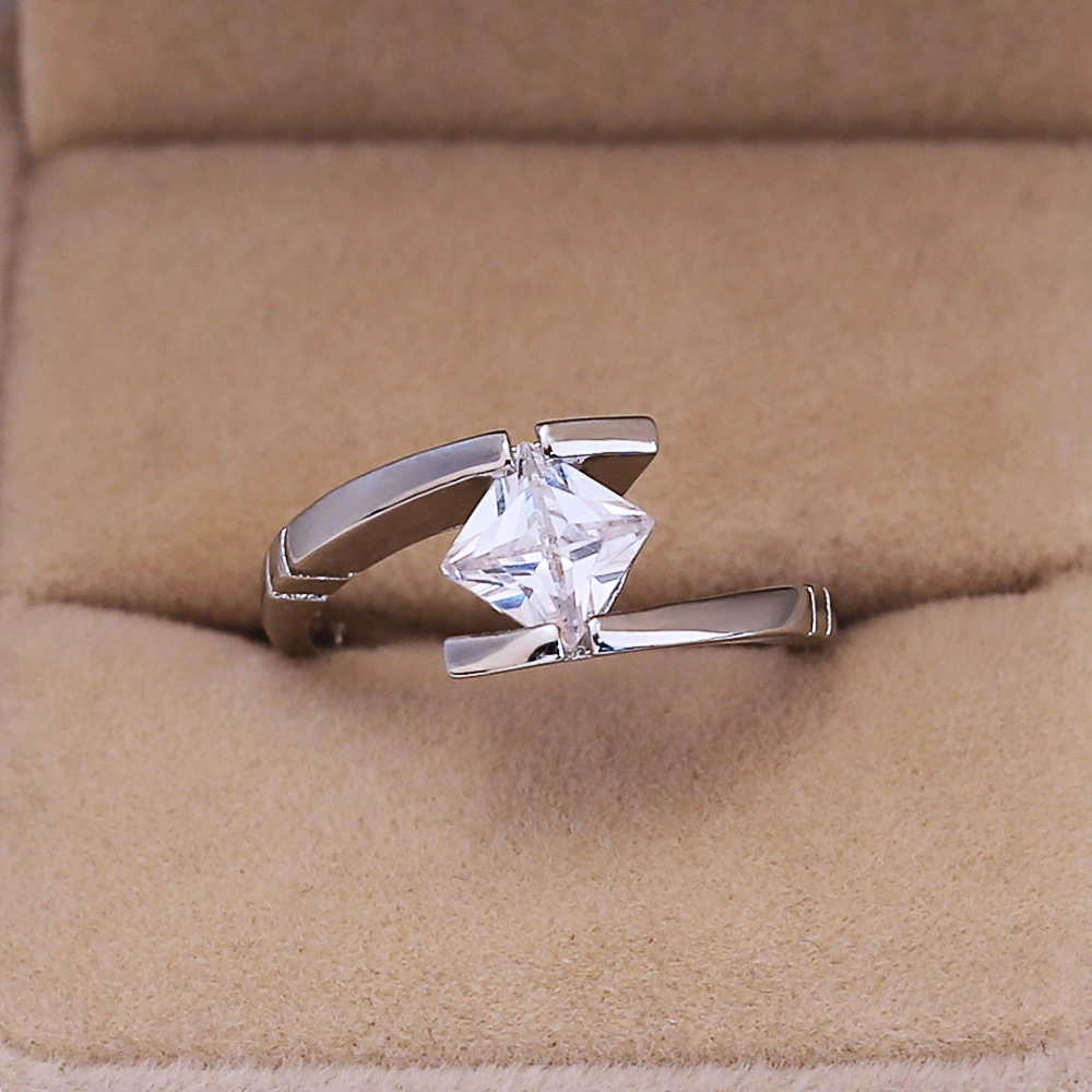 Creative Square Princess Simulation Zirconium Ring