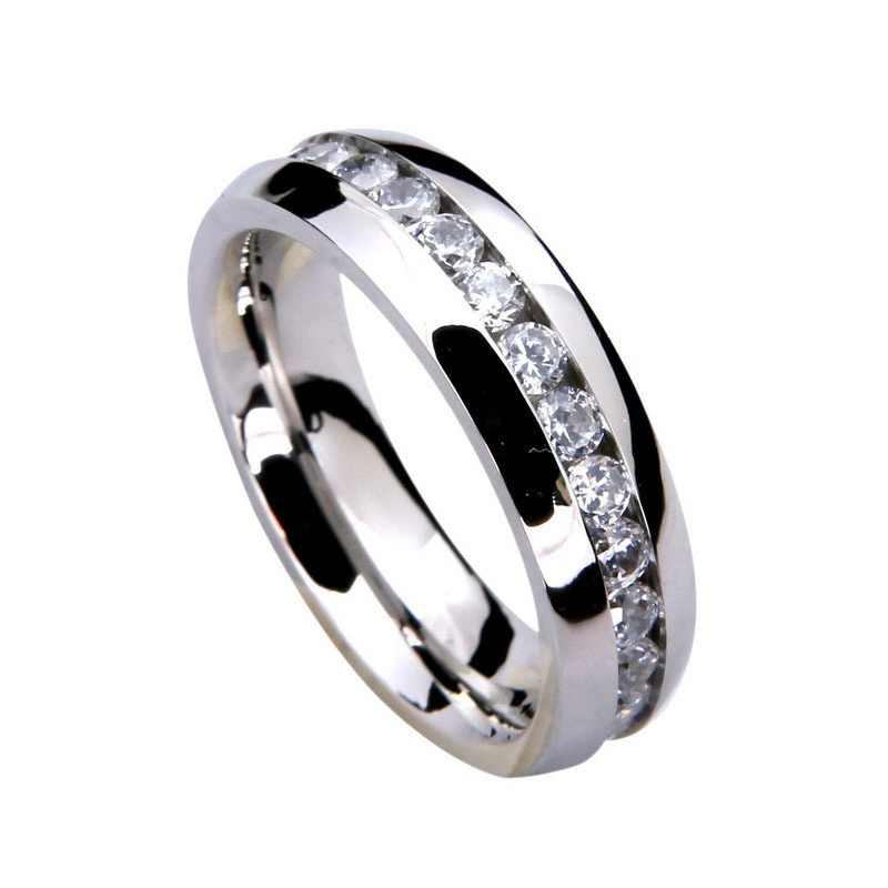 Fashion Ring Single Row With Diamond Finger Ring