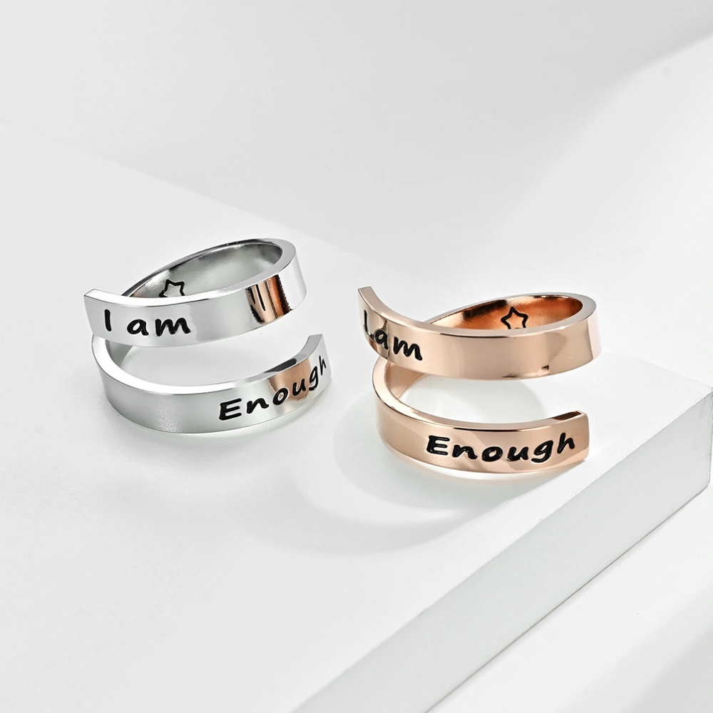 Fashion Simple Double Letter Ring