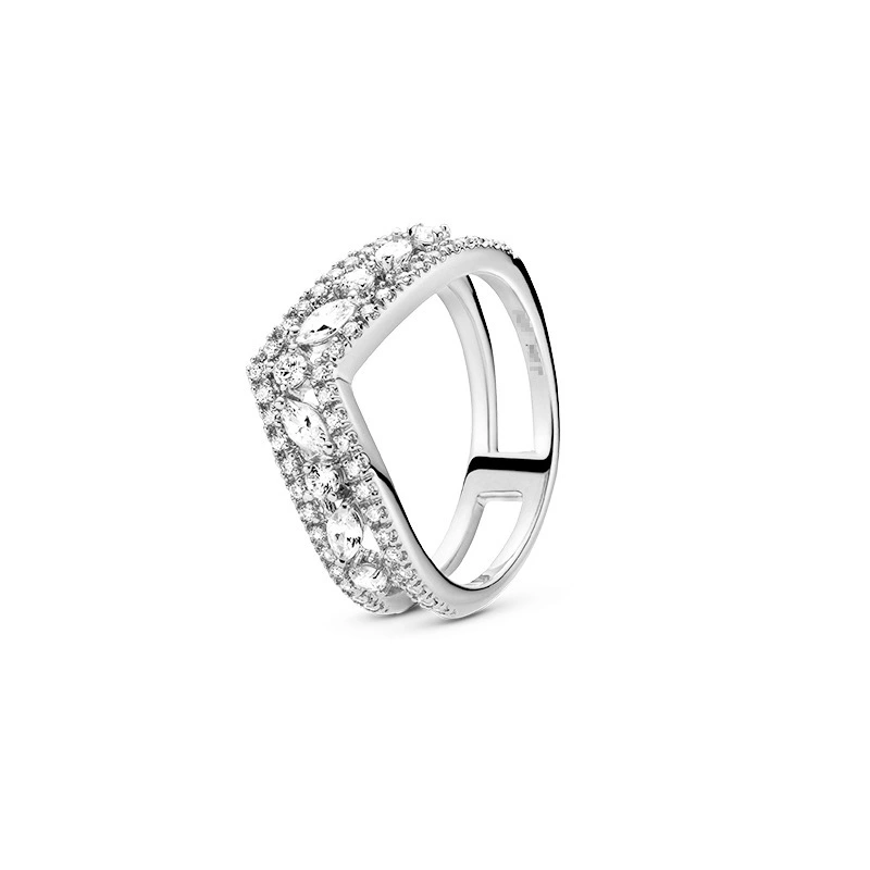 New Double Wishbone Solitaire Ring