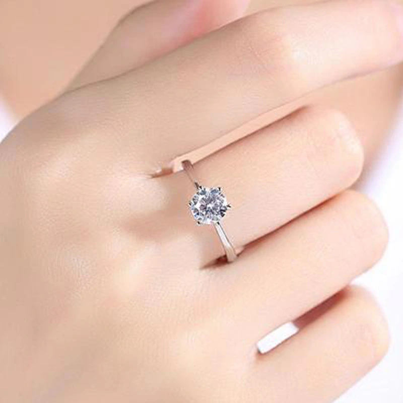 Fashion Hearts & Arrows Zircon Wedding Ring