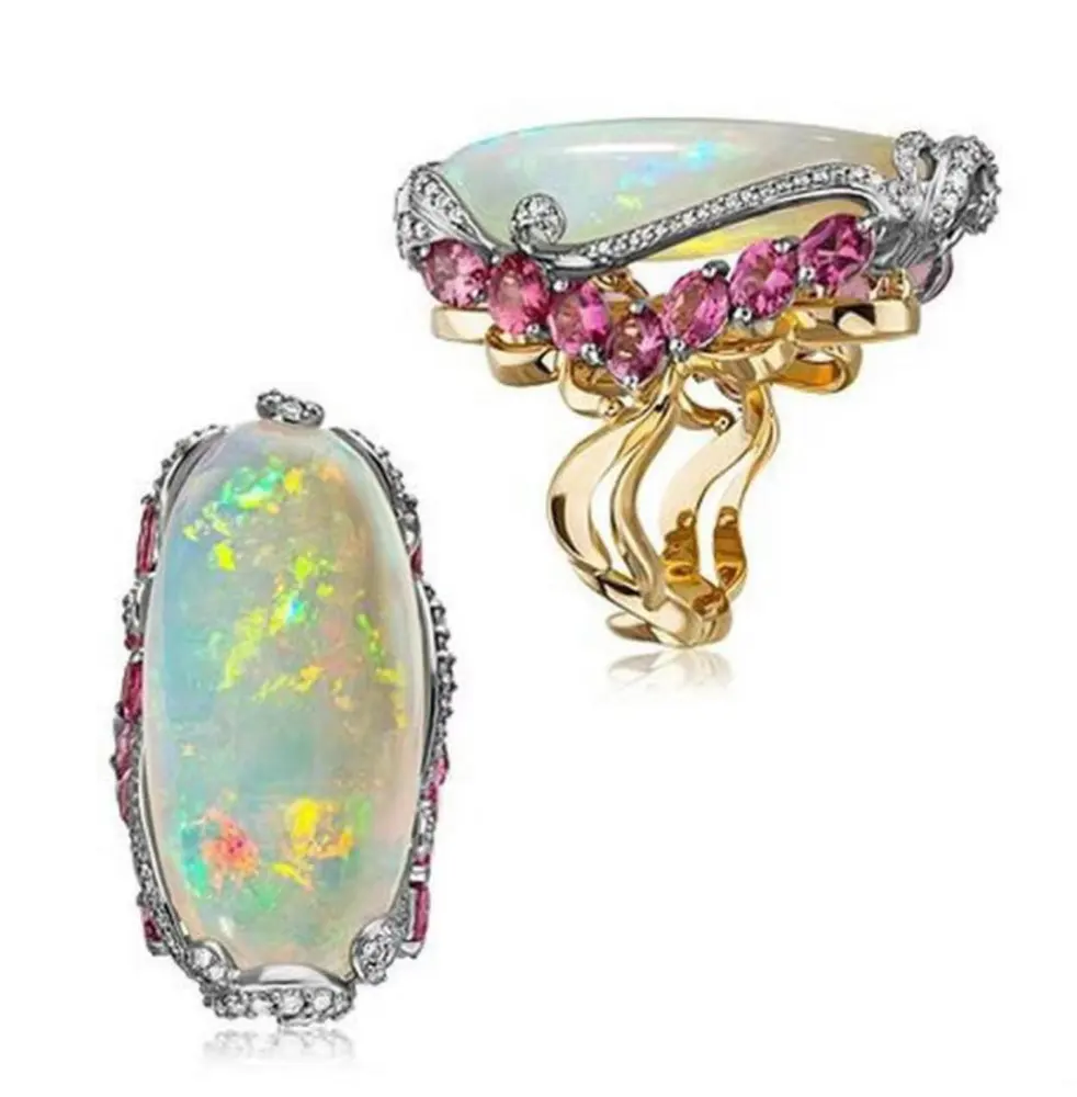 Opal Gold Ring Fashion Men's And Women's Ring