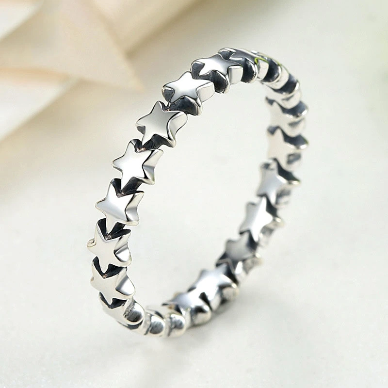 Fashion Simple Sterling Silver Star Ring