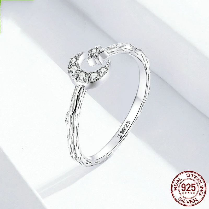 Star Moon S925 Sterling Silver Ring