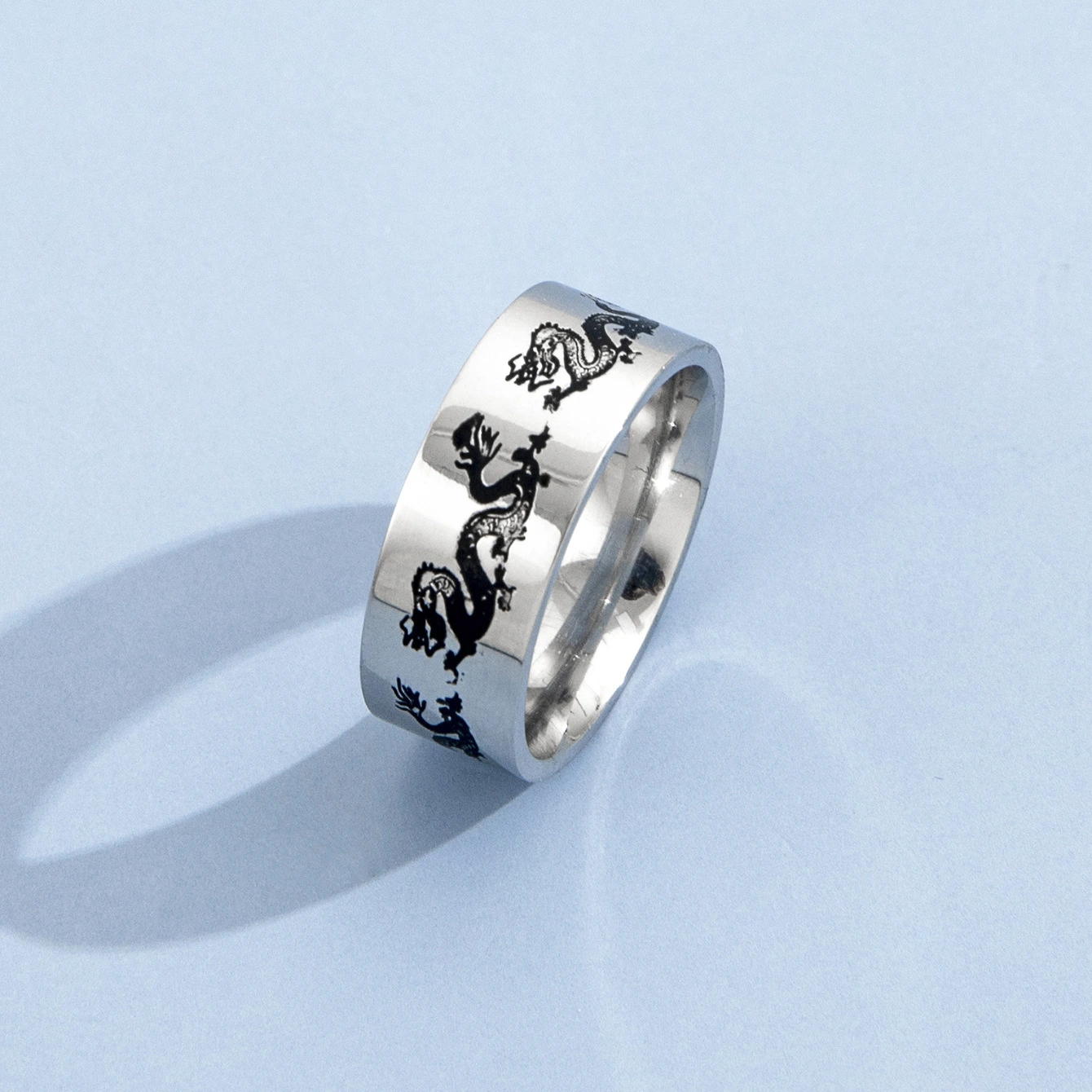 Stainless Steel Ring Punk Rock Personality Flame