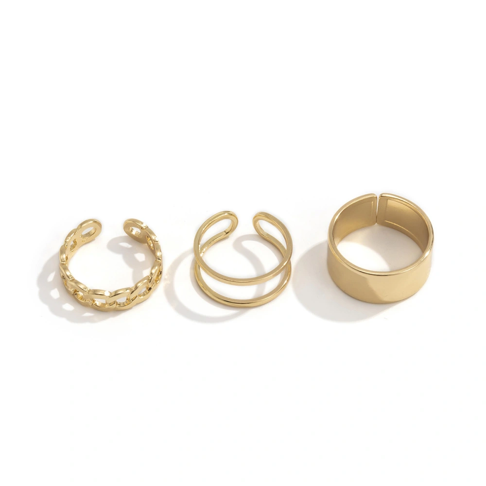 Simple Ring C-shaped Set Joint Ring