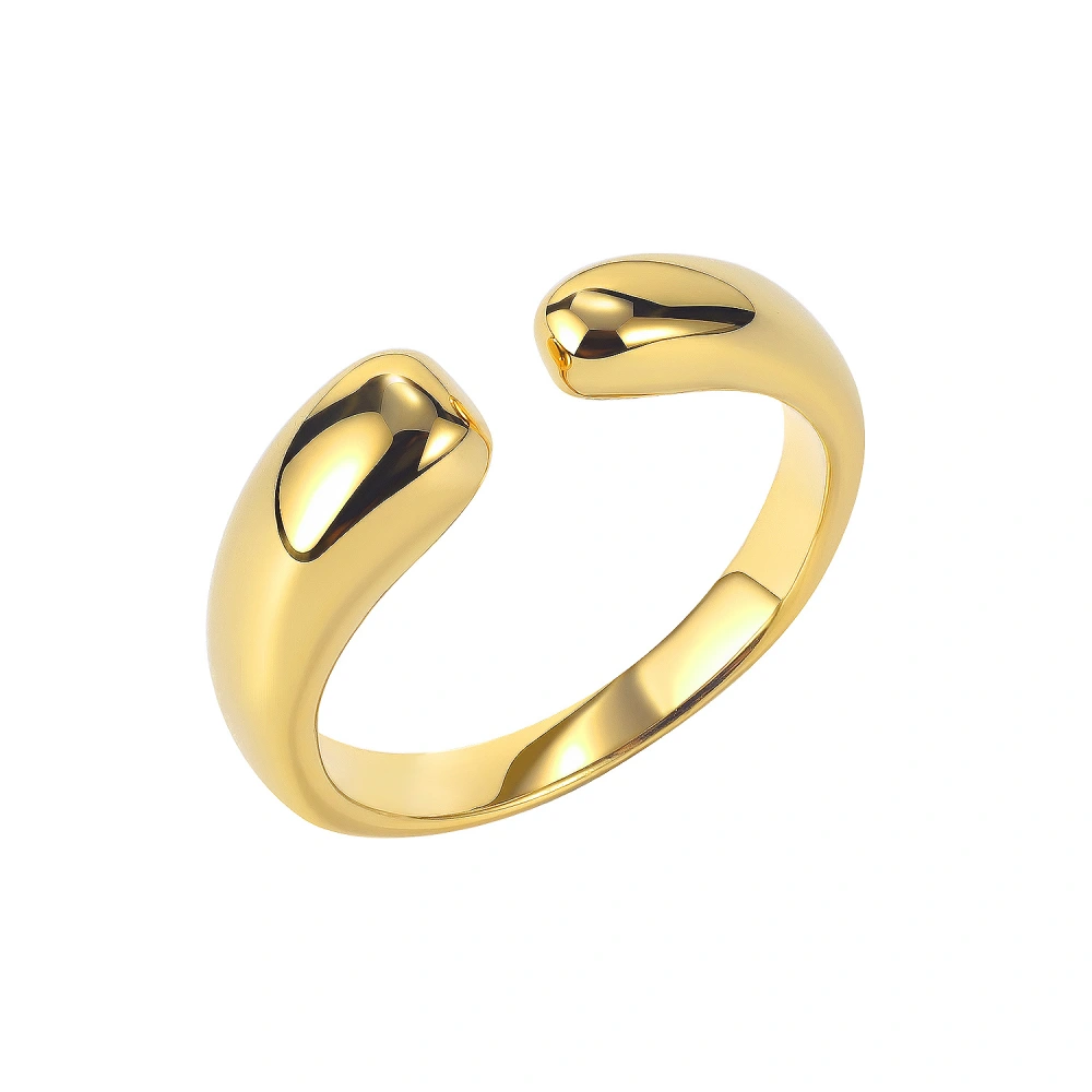 Snake-shaped Line Opening Titanium Steel Ring