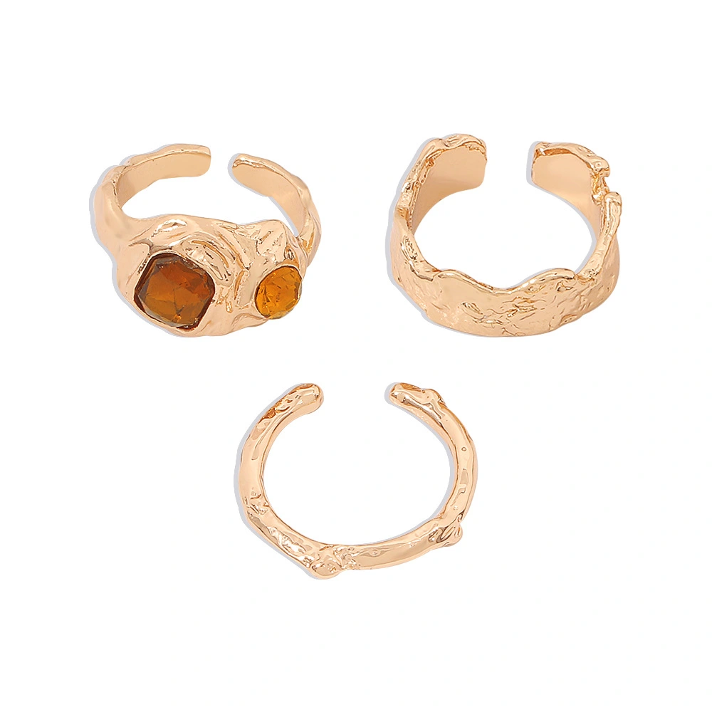 Ring Alloy Texture Niche Design Sense Ring Set