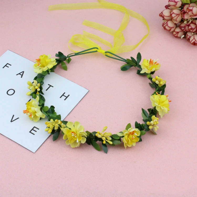 Mori Girl Wreath Headdress Handmade Bandage Hair Accessories