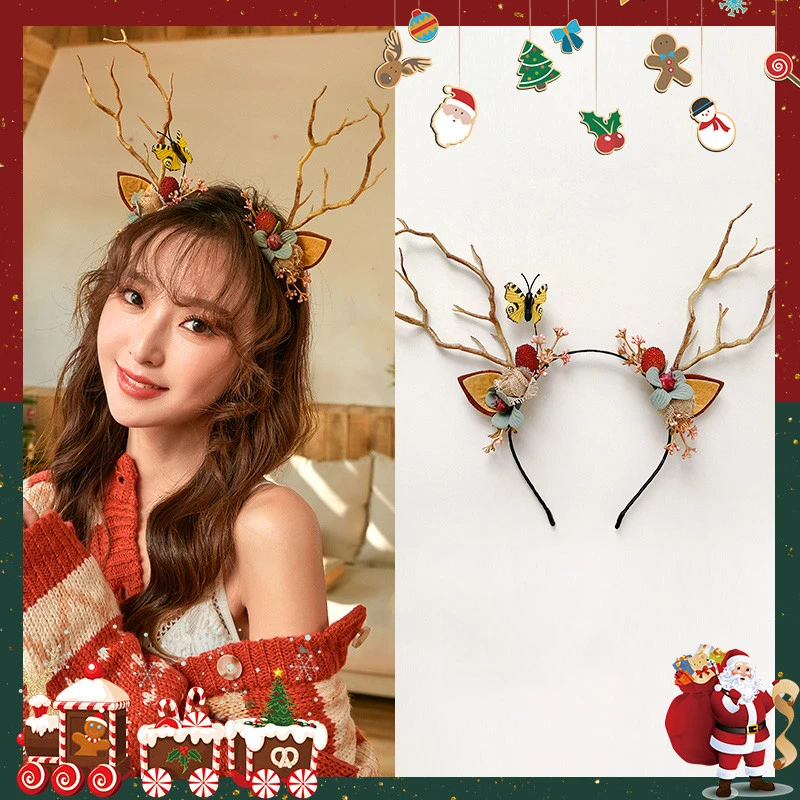 Christmas Elf Ear Head Ornaments Prom Makeup Props Cos Hairpin Dress Up Adult Cute Funny Hairpin