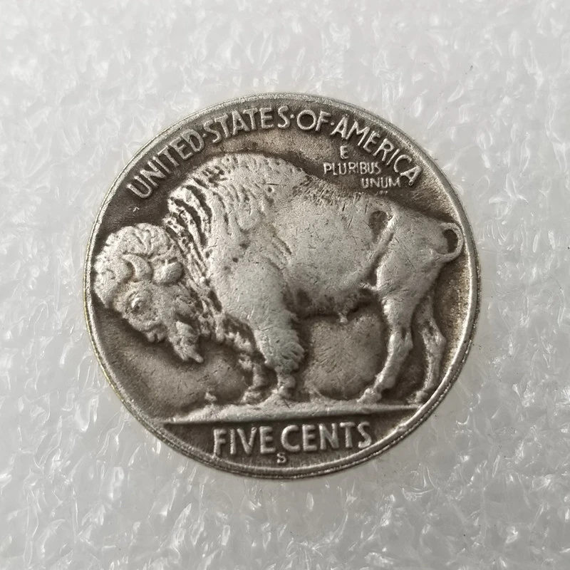 Antique Crafts Wanderer Silver Plated Coins Buffalo Commemorative Coin