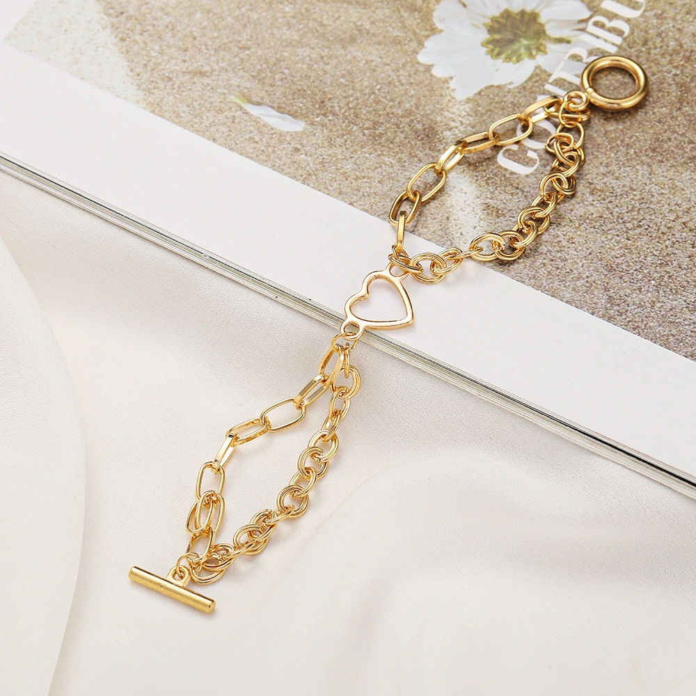 Cold Wind Personality Gold Alloy Double Layer Anklet