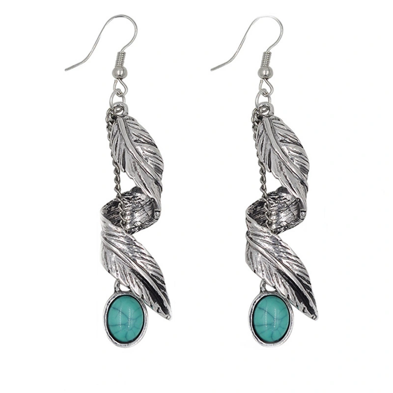 Bohemian Style Tassel Earrings Vintage Turquoise Earrings