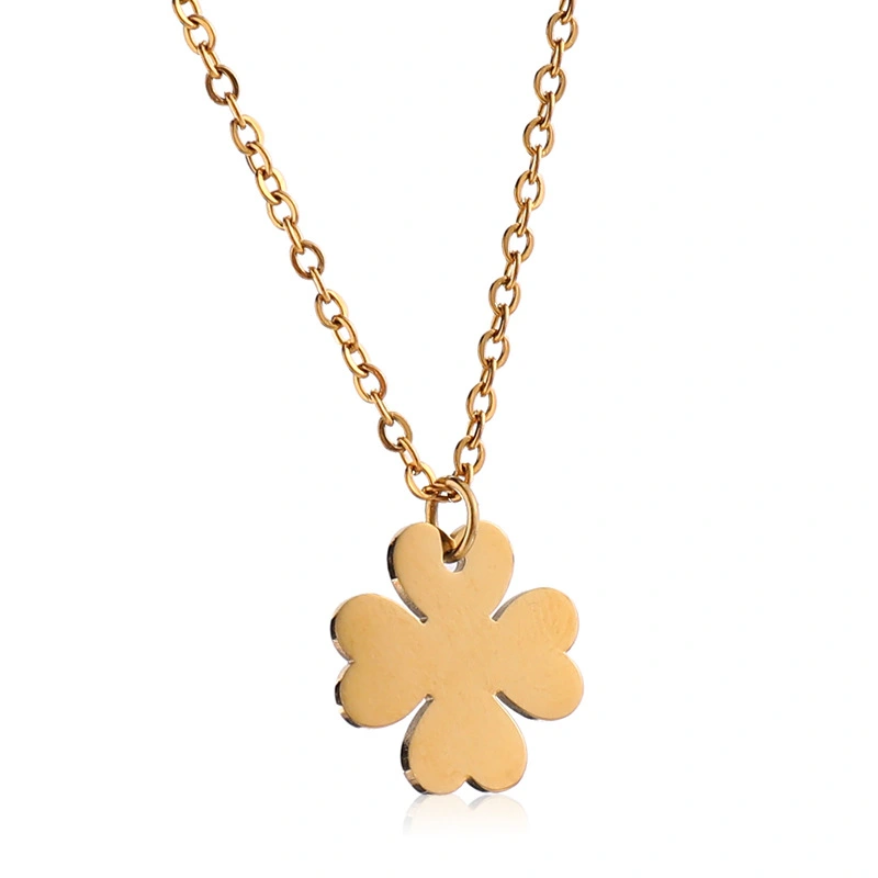 Korean Fashion Temperament Four-leaf Flower Necklace Girls