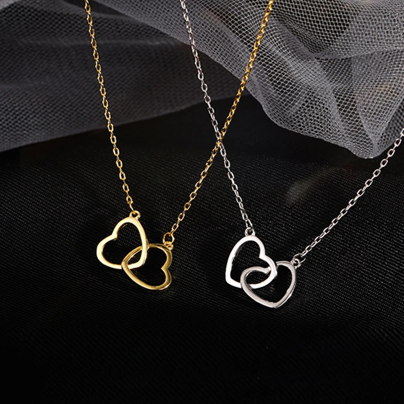 Love Interlocking Necklace Female Clavicle Chain