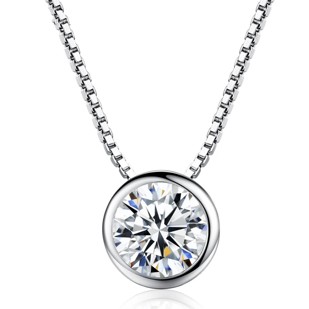 Silver Exquisite Small Zircon Silver Jewelry Pendant Necklace Women