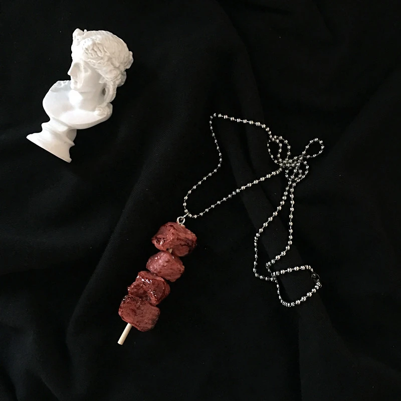 New Personality Hand-made Fried Chicken Legs And Chicken Wings Necklace