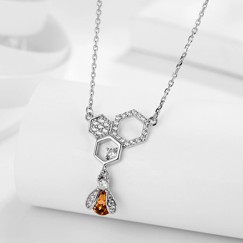 Jewelry EBay Korean Version Of Bee Zircon Necklace